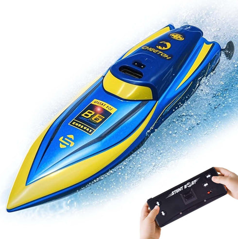 QUN XING Remote Control Mini Rc Boat 2.4Ghz 360 Rotating Rechargeable Battery