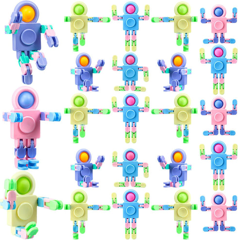 Hanaive 8 Pcs Robot Fidget Spinners for Kids Transformable Fingertip Gyro Chain