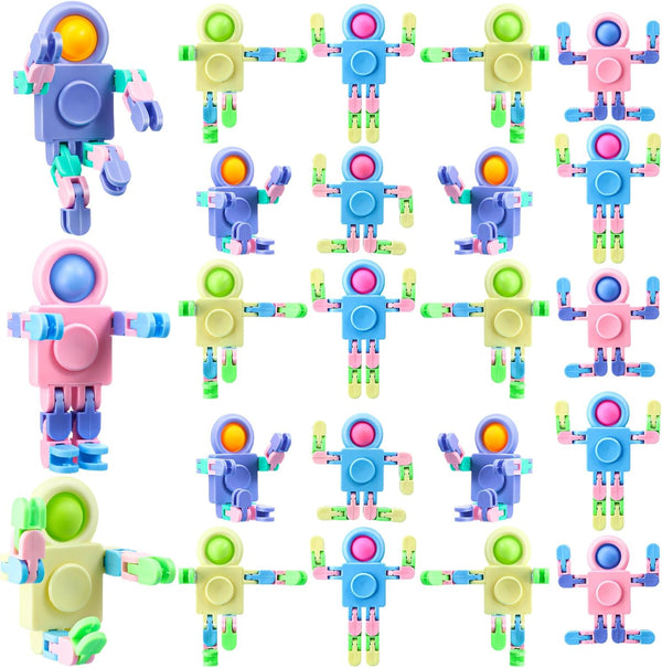 Hanaive 8 Pcs Robot Fidget Spinners for Kids Transformable Fingertip Gyro Chain