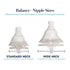 3 6ct Evenflo Feeding Balance + Wide Neck BPA-Free Silicone Medium Flow Baby Bottle Nipple - Months+