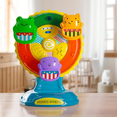 Lollipop Ferris Wheel Toy - Suction Cup Musical Spinning Toy for Babies, Ideal High Chair Toy