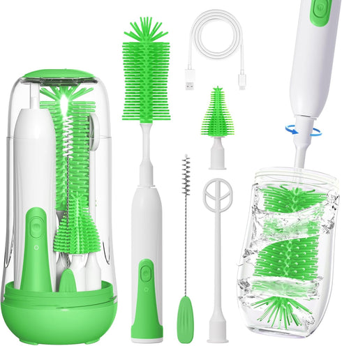 Electric Baby Bottle Brush, Rechargable Electric Bottle Brush Cleaner for Travel, Portable