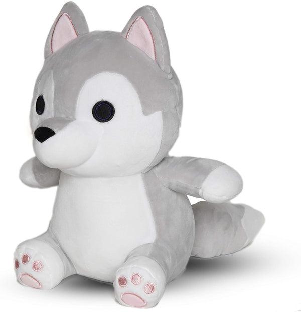 Avocatt Gray Wolf Plush Toy - 10 Inches Stuffed Animal Plushie for Boys and Girls, Soft Fabric and Stuffing for Cuddling