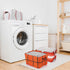 4 Closet Bokon Pcs Sports Ball Storage Basket Bin Fabric Toys Storage Cube with Handles Collapsible Shelf Cloth