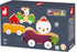 Janod Farm Wooden Animal Car Train Push and Go Playset - For Ages 18 Months to 3 Years (J03316)