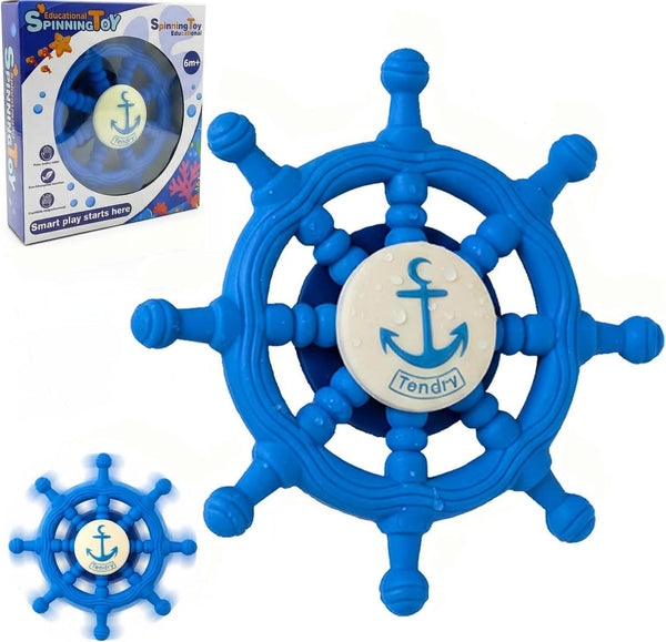 Baby Suction Spinner Toys for Bathtub, Silicone Toddler Bath & High Chair