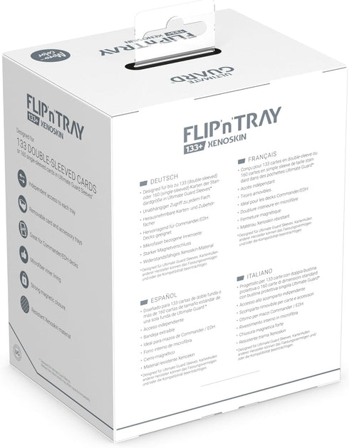 Ultimate Guard Flip 'n' Tray 133+ Deck Case for 133 Double-Sleeved TCG Cards + Dice Tray, Black