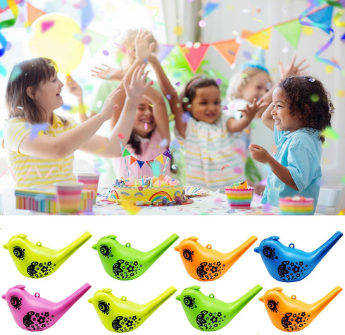 CAILEZHI 24 Pcs Bird Water Whistle Party Whistles for Kids Novelty Water Warblers Bird Whistle Toy Musical Instrument