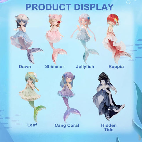 BEEMAI Antu Tidal Secret Language Mermaid Series 1PC 1/12 BJD Dolls, Cute Figures Collectibles Gift