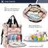 Emelivor Backpack Halloween Ghost Pumpkin Pink Diaper Bag Large Capacity with Insulated Pockets Baby Bag Diaper Bags