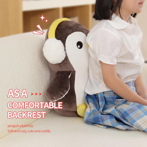 15.7" Cute Big Penguin Plush, Soft Hugging Pillow, Large Stuffed Animal Gift for Girls and Boys