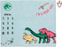I'm-a-Roar-able Dinosaur Milestone Baby Blanket, Super Soft, Blue, Green, Orange, Yellow, Jurassic World Theme