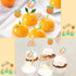 Zonon 48 Pieces Little Cutie Glitter Cupcake Toppers - Baby Shower Decorations - Tangerine Theme Citrus Cake Topper