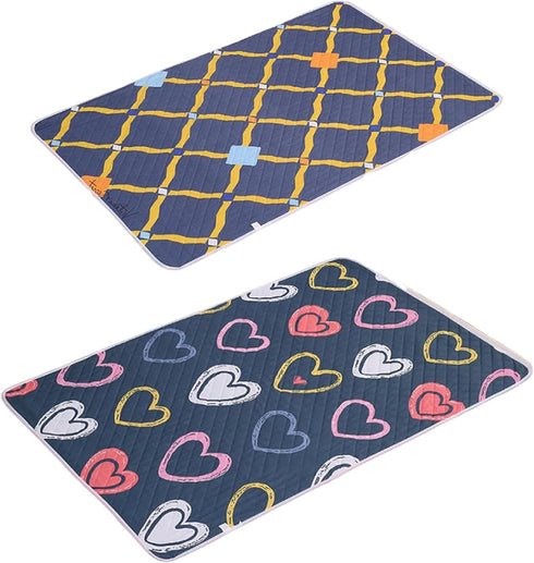 Dovbuqu 2 PCS Waterproof Mattress Pad, Bed Pads Washable Waterproof, Reusable Pads and