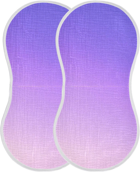 decor gift 4 Pack 22x11in Cotton Neutral Burp Cloths Soft and Absorbent? Purple Gradient Modern Art wash rag for Gender