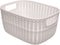 Simplify 2 Tone Sailor Knot Plastic Storage Tote, Decorative Basket for Closet Organization and De-cluttering