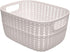 Simplify 2 Tone Sailor Knot Plastic Storage Tote, Decorative Basket for Closet Organization and De-cluttering