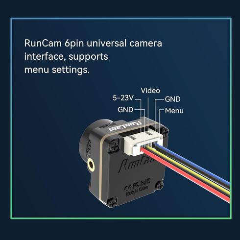 FPV Camera RunCam Robin 3, Micro Drone Camera 1200TVL FOV150° Wide Angle for RC FPV Drone Car Plane Racing