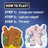 2 6+ Bigfoot vs Yeti Catapult Game for Kids Best Gift for Kids, Funny Cryptid Splat Attack Launching Battle Game