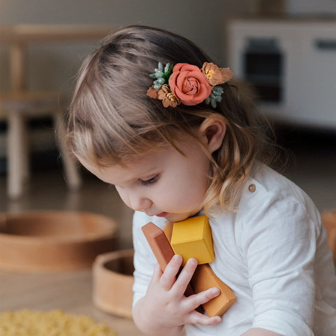 Flower Hair Clips for Little Girls, 6Pcs Floral Accessories for Baby Toddlers Teen Girl Gifts