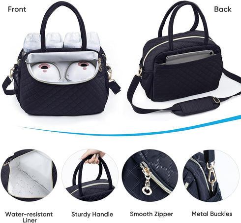 2pcs Pack 6 9 Breastmilk Cooler Travel Bag with Wipes Dispensers and Ice -Baby Bottle Cooler Bag for Baby Bottles Up