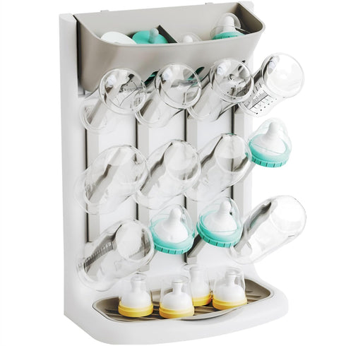 Yieach Larger Vertical Baby Bottle Drying Rack - BPA Free - Space Saving