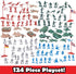Liberty Imports 124 PCS Army Men Toy Figures, Military Forces Bucket Play Set, World War II Battle