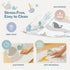 79x71 6-12 Tummy Motherly Haven Foldable Baby Play Mat for Floor, Extra Large Reversible Foam Play Mat for Babies