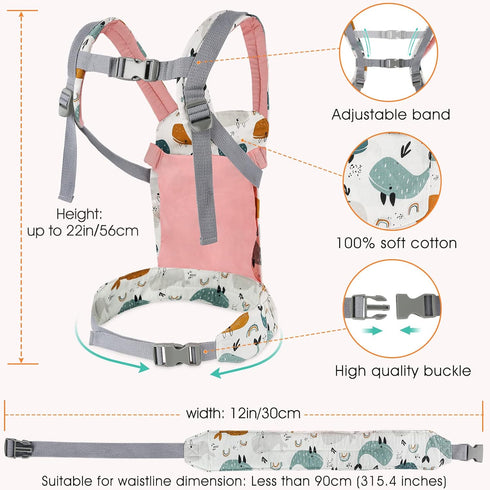 Backpack 14 25 inch Vollence Baby Doll Carrier Front and Back Doll Carrier for to Dolls