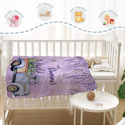 Summer Summer 30x40 YeeJu Spring Throw Blanket Baby Small Farmhouse Theme Floral Throw Blanket for Toddler Swaddle Crib