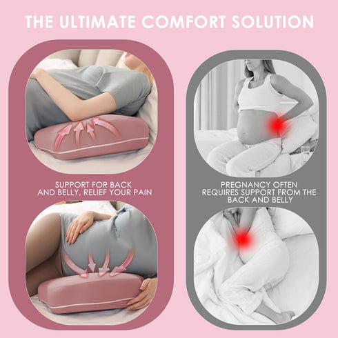 Chilling Home Portable Pregnancy Pillow for Sleeping-Memory Foam Maternity Pillow for Pregnant Women-Travel Wedge Body
