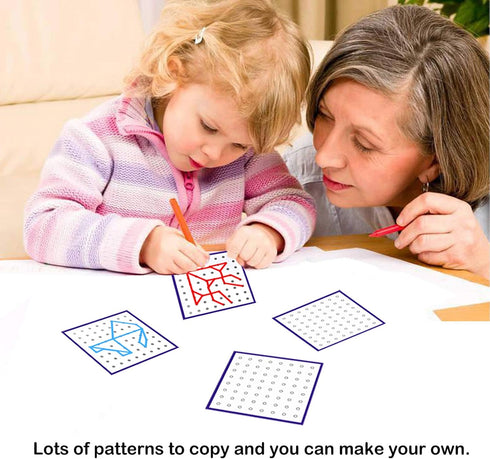 36Pcs 8x8 Thoth Montessori Wooden Geoboard Mathematical Manipulative Material Array Block Geo board with Pattern Cards
