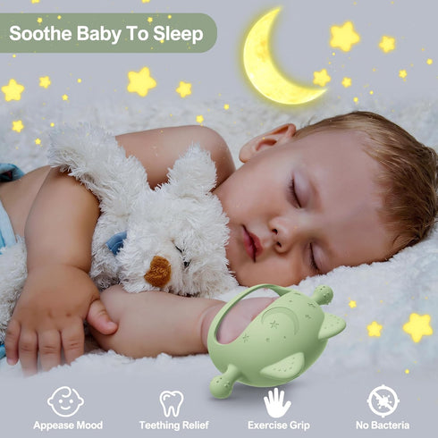 Baby Teethers 0-6 Months, Teething Toys for Relief, Infant Hand Teether Pacifiers, Ideal Gifts for New Moms (Cartoon
