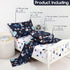 4 Set, Sets Piece Toddler Bedding Ultra Soft and Breathable Cartoon Space Toddler Comforter for Boys Includes Quilted