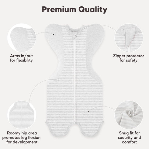 2-Pack 0-3-6 Susurration Organic Baby Swaddle Sleep Sacks - Swaddles for Newborns, Infant Months, Baby Girls, Boys