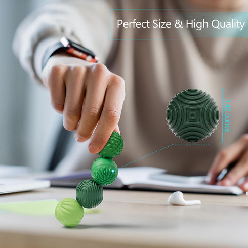 luckdoor Teens,4PCS Silicone Magnetic Balls Fidget Toys for Adults & Stress Relief Sensory Toys for Autism ADHD