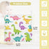 12 12 5 Pack Cartoon Dinosaur Baby Muslin Washcloths Cute Burp Cloths Soft Absorbent Baby Wash Cloth Fingertip Face
