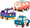 B. toys Mini Pull Back Vehicles Set Set of 3 Vehicles Truck,