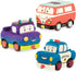 B. toys Mini Pull Back Vehicles Set Set of 3 Vehicles Truck,