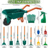 HOSPONY Set-Kids Wheelbarrow Set Set 3+ Kids Gardening Gardening Tools with Shovel, Leaf Rake, Gloves, Spray