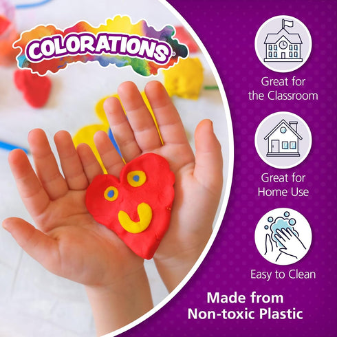 Set, 26 Colorations Alphabet Dough Stampers Lowercase Letters, Letter Stamps for Toddlers & Preschool Kids, Learn ABC