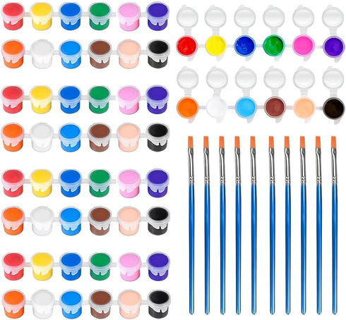 GODLIY Mini Acrylic Paint Set for Kids,5 Pack 12 Colors Washable Kids Paint