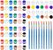 GODLIY Mini Acrylic Paint Set for Kids,5 Pack 12 Colors Washable Kids Paint
