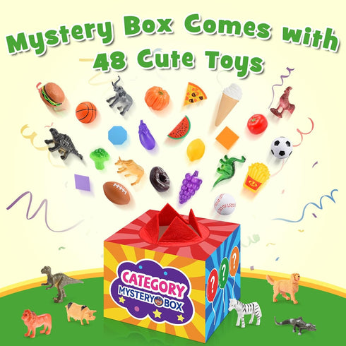 2-6 58-Piece Montessori Sensory Toys for Year Olds | Learning & Sorting Games with Mystery Box | Preschool Activities