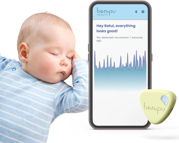 BEMPU BellyButton Baby Movement Monitor for peace of mind, with gentle vibration, app