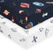 PHF Soft Space Crib Sheet Fitted, 2 Pack Silky Comfy Breathable Polyester
