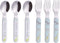 ANNOVA Kids Silverware Set, 6 Pieces Stainless Steel Children's Flatware, 3 x Forks, 3 x Dinner Spoons, Plastic Handle,