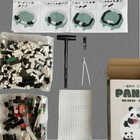 Mini Building Blocks Panda Sets, 389 PCS Cute Micro Mini Panda Building Bricks for Party Favors