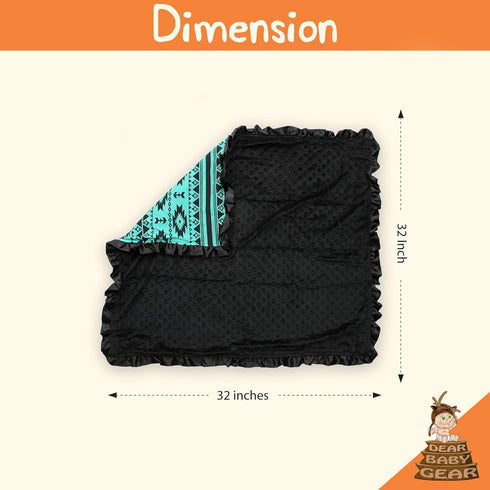 (32 32 inches) Dear Baby Gear - Premium Car Seat Infant Blanket - Soft Swaddle Blanket for Baby Girls and Boys, Plush