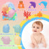 13 Pcs Baby Bath Toys, Silicone Mold Free Squeezable Dinosaurs with Storage Bag, No Hole Sensory Ocean Animal Suction